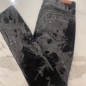 Pinc premium Skinny black Tie Dye jeans
